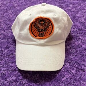 Jagermeister White Cap with Orange Logo